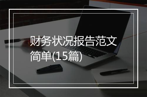 财务状况报告范文简单(15篇)