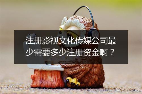 注册影视文化传媒公司最少需要多少注册资金啊？