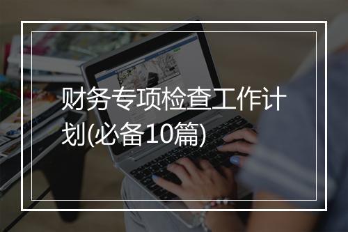 财务专项检查工作计划(必备10篇)