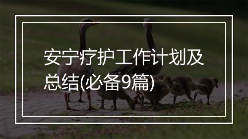 安宁疗护工作计划及总结(必备9篇)