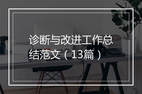 诊断与改进工作总结范文（13篇）