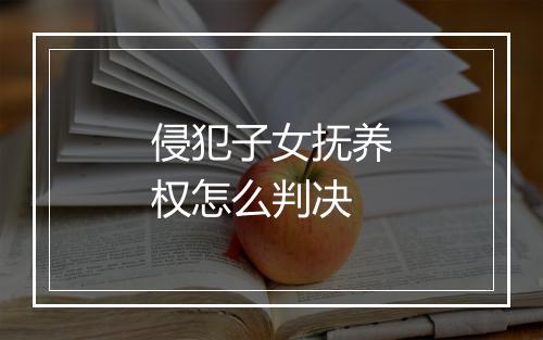 侵犯子女抚养权怎么判决