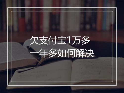 欠支付宝1万多一年多如何解决