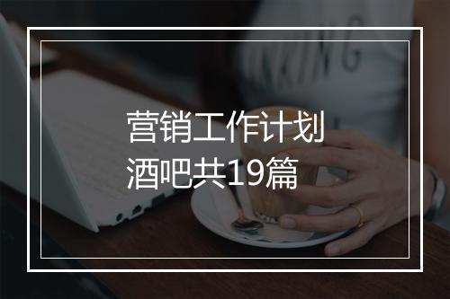 营销工作计划酒吧共19篇