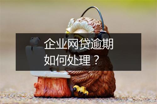 企业网贷逾期如何处理？