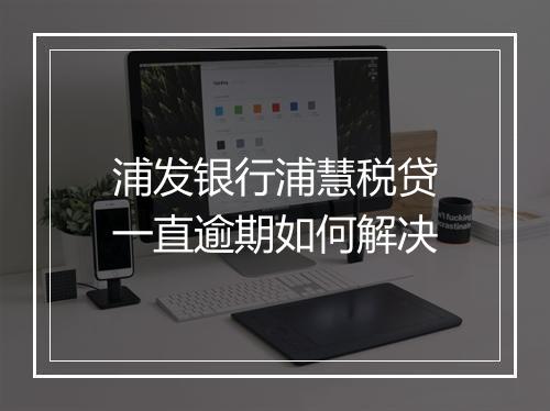 浦发银行浦慧税贷一直逾期如何解决
