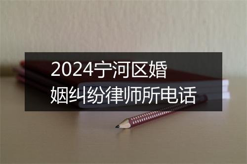 2024宁河区婚姻纠纷律师所电话