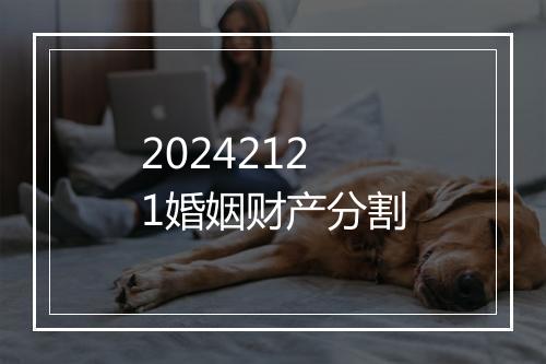 20242121婚姻财产分割