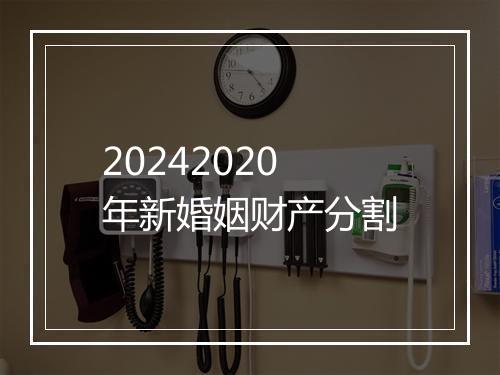 20242020年新婚姻财产分割