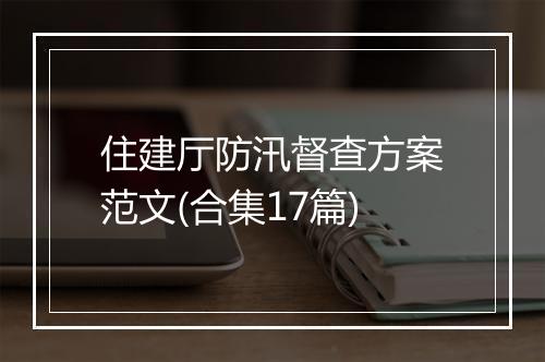 住建厅防汛督查方案范文(合集17篇)