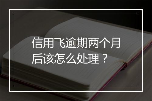 信用飞逾期两个月后该怎么处理？