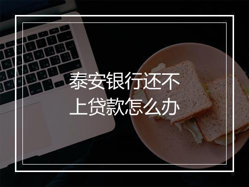 泰安银行还不上贷款怎么办