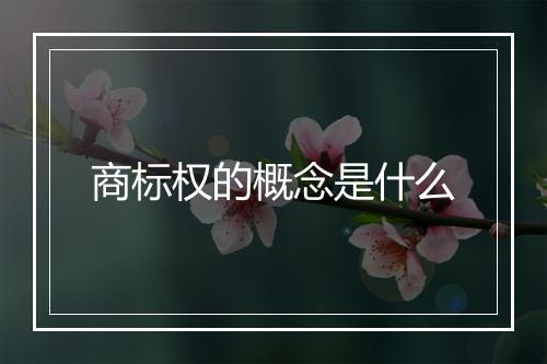 商标权的概念是什么