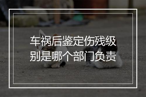 车祸后鉴定伤残级别是哪个部门负责