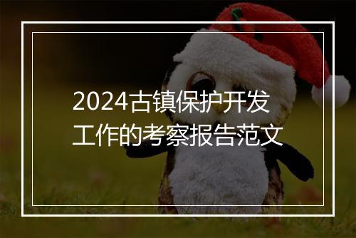 2024古镇保护开发工作的考察报告范文