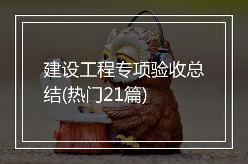 建设工程专项验收总结(热门21篇)