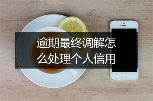 逾期最终调解怎么处理个人信用