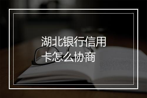 湖北银行信用卡怎么协商