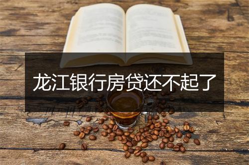 龙江银行房贷还不起了