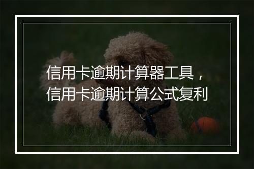 信用卡逾期计算器工具，信用卡逾期计算公式复利
