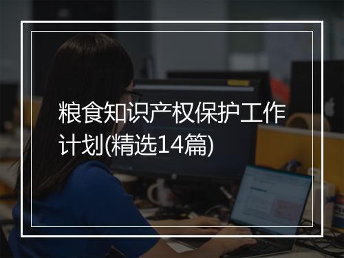 粮食知识产权保护工作计划(精选14篇)