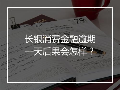 长银消费金融逾期一天后果会怎样？