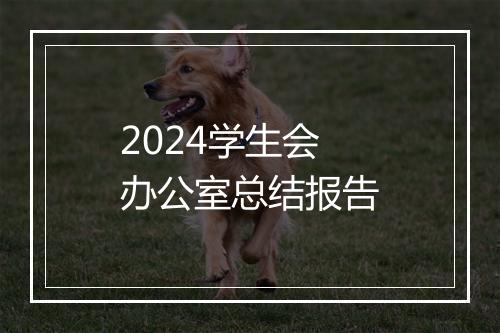 2024学生会办公室总结报告
