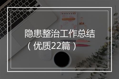 隐患整治工作总结（优质22篇）