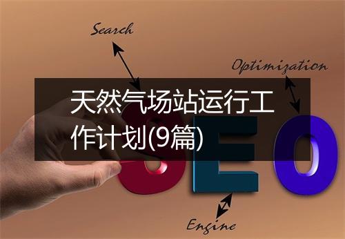 天然气场站运行工作计划(9篇)