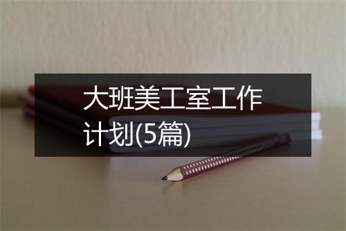 大班美工室工作计划(5篇)