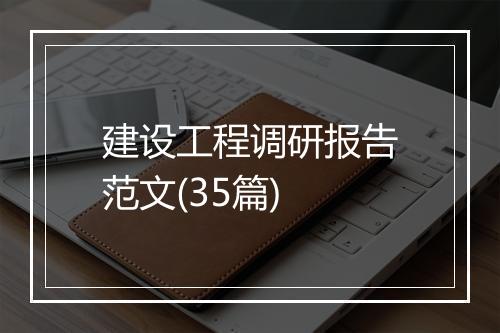 建设工程调研报告范文(35篇)