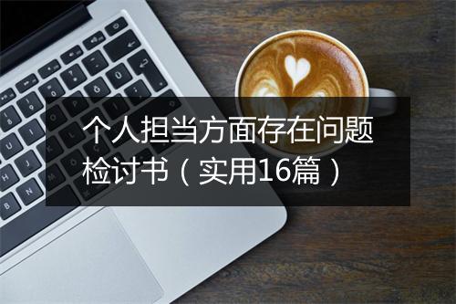 个人担当方面存在问题检讨书（实用16篇）