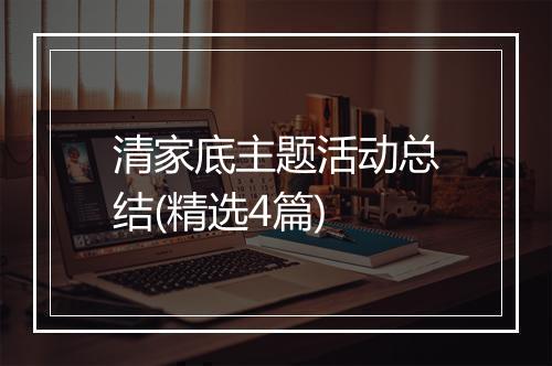 清家底主题活动总结(精选4篇)