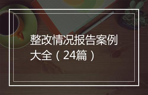 整改情况报告案例大全（24篇）