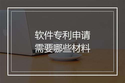软件专利申请需要哪些材料