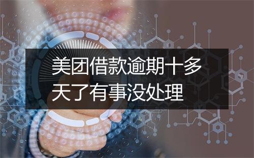 美团借款逾期十多天了有事没处理