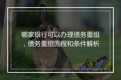 哪家银行可以办理债务重组，债务重组流程和条件解析