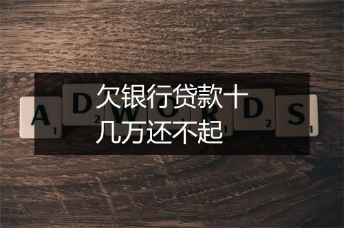 欠银行贷款十几万还不起