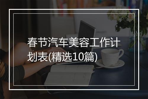 春节汽车美容工作计划表(精选10篇)