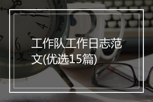 工作队工作日志范文(优选15篇)