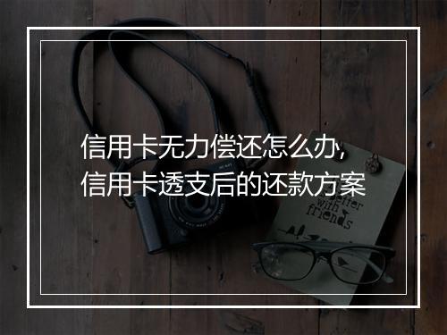 信用卡无力偿还怎么办,信用卡透支后的还款方案