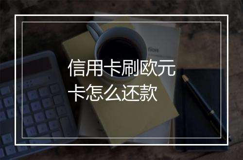 信用卡刷欧元卡怎么还款
