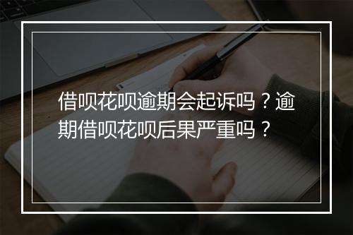 借呗花呗逾期会起诉吗？逾期借呗花呗后果严重吗？
