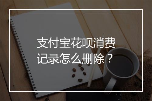 支付宝花呗消费记录怎么删除？