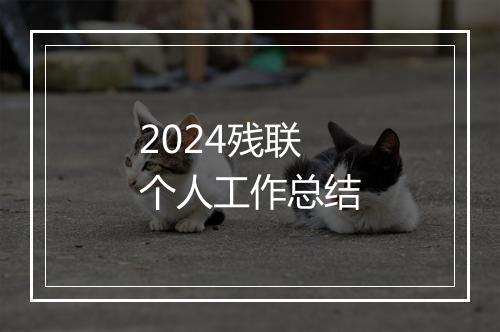 2024残联个人工作总结