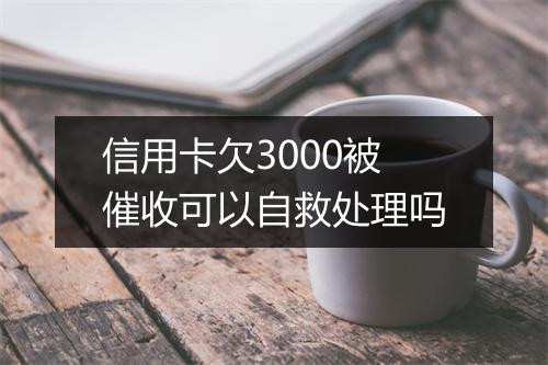 信用卡欠3000被催收可以自救处理吗