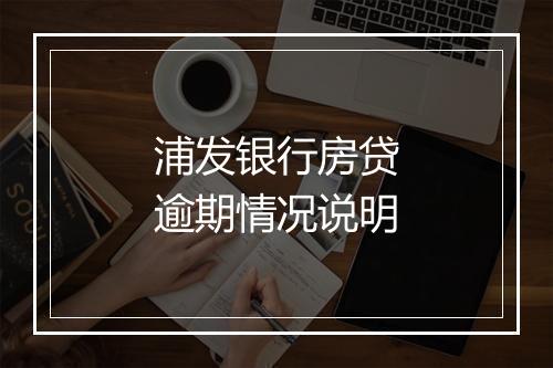 浦发银行房贷逾期情况说明
