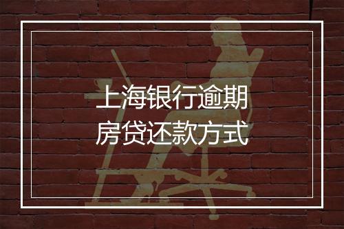 上海银行逾期房贷还款方式