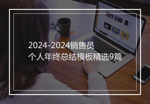 2024-2024销售员个人年终总结模板精选9篇