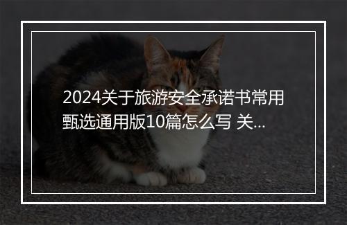 2024关于旅游安全承诺书常用甄选通用版10篇怎么写 关于旅游安全承诺书常用甄选通用版10篇